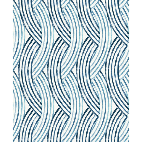 2969-26027 Zamora Blue Brushstrokes Wallpaper