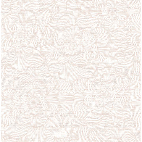 2969-26037 Periwinkle Pink Textured Floral Wallpaper
