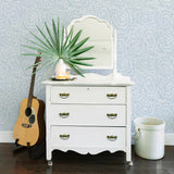 2969-26039 Periwinkle Blue Textured Floral Wallpaper