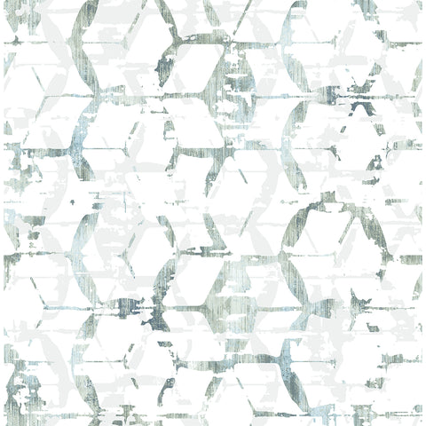 2969-26042 Augustine Slate Distressed Geometric Wallpaper