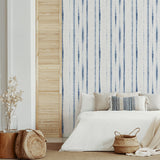 2969-26049 Orleans Blue Shibori Faux Linen Wallpaper