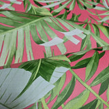 2969-26055 Alfresco leaves Palm Leaf Wallpaper pink green Jungle Tropical Floral 