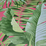 2969-26055 Alfresco leaves Palm Leaf Wallpaper pink green Jungle Tropical Floral 