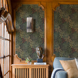 2970-13902 Sumner Black Woodland Botanical Wallpaper