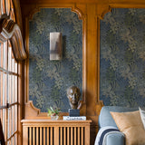 2970-13904 Sumner Navy Woodland Botanical Wallpaper