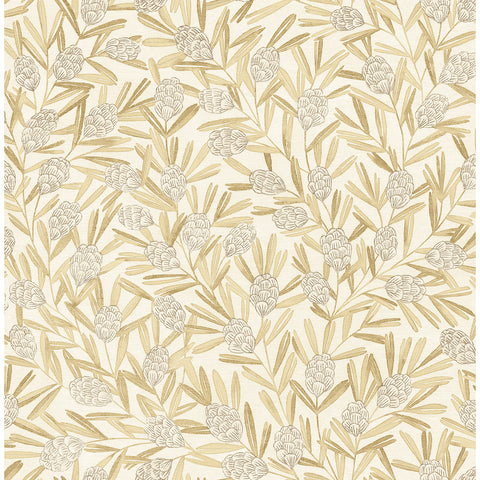 2970-26103 Zulma Gold Decorative Botanical Wallpaper