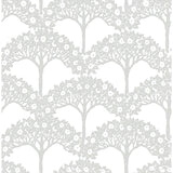 2970-26110 Dawson Light Grey Magnolia Tree Wallpaper