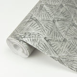 2970-26115 Wright Pewter Textured Triangle Wallpaper