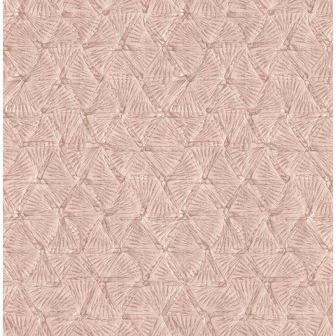 2970-26118 Wright Rose Gold Textured Triangle Wallpaper