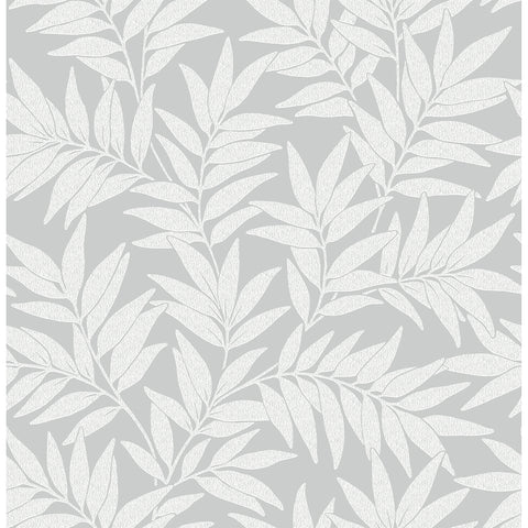 2970-26124 Morris Light Grey Leaf Wallpaper