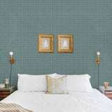 2970-26133 Larsson Teal Ogee Wallpaper