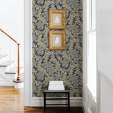 2970-26141 Butterfield Navy Floral Wallpaper