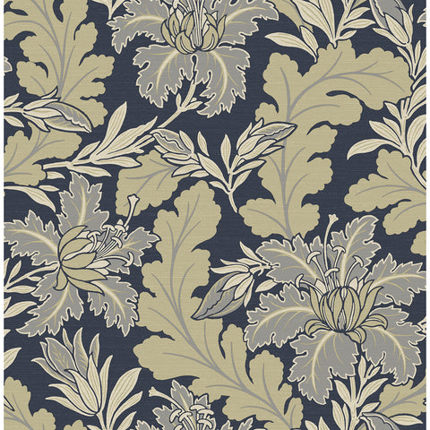 2970-26141 Butterfield Navy Floral Wallpaper