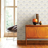 2970-26147 Dard Grey Tulip Ogee Wallpaper