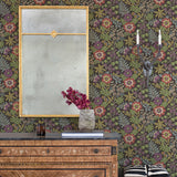 2970-87534 Voysey Brown Floral Wallpaper