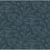 2971-86153 Lei Navy Etched Leaves Wallpaper