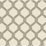 2971-86309 Payton Grey Hexagon Trellis Wallpaper