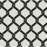 2971-86310 Payton Black Hexagon Trellis Wallpaper