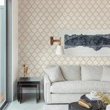 2971-86311 Payton Beige Hexagon Trellis Wallpaper