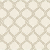 2971-86311 Payton Beige Hexagon Trellis Wallpaper