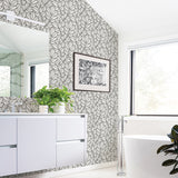2971-86322 Coraline White Leaf Wallpaper