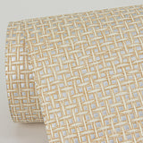 2972-54774 Aki Silver Paper Weave Basketweave Grasscloth Wallpaper