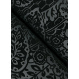 2973-87365 Maris Charcoal Flock Damask Wallpaper