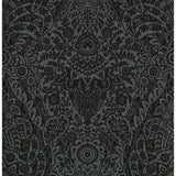 2973-87365 Maris Charcoal Flock Damask Wallpaper
