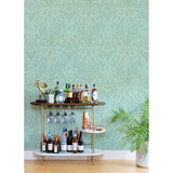 2973-87369 Maris Mint Flock Damask Wallpaper