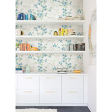 2973-90107 Nicolette Light Blue Floral Trail Wallpaper