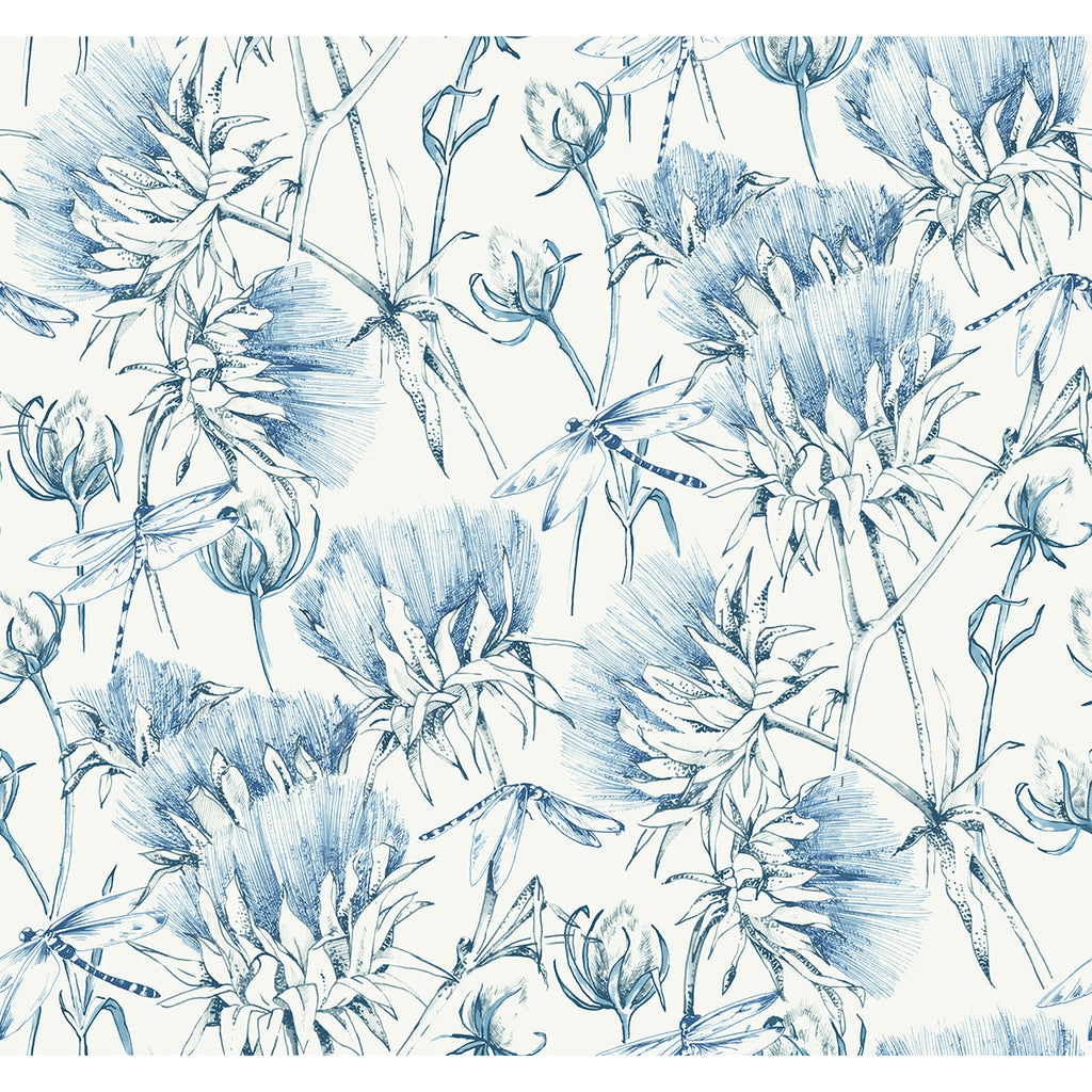 2973-90403 Mariell Blue Dragonfly Wallpaper