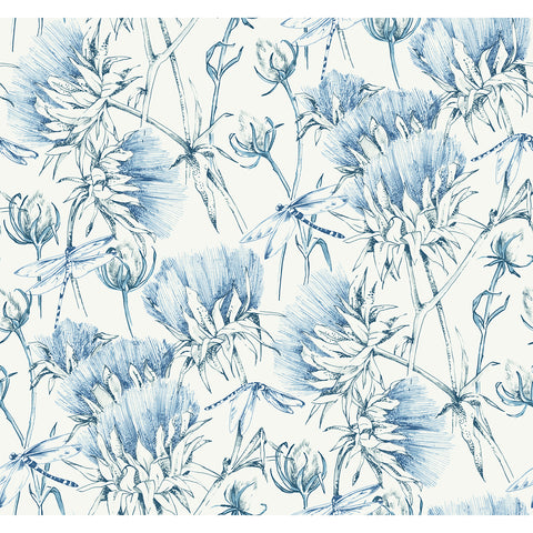 2973-90403 Mariell Blue Dragonfly Wallpaper