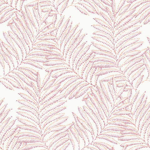 2973-90502 Finnley Pink Inked Fern Wallpaper