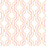 2973-90603 Rion Orange Trellis Wallpaper
