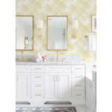 2973-90701 Zag Yellow Modern Plaid Wallpaper