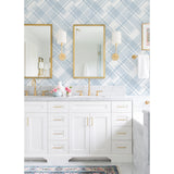 2973-90705 Zag Blue Modern Plaid Wallpaper