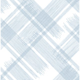 2973-90705 Zag Blue Modern Plaid Wallpaper