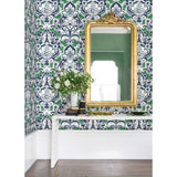 2973-90887 Sadie Green Parisian Damask Wallpaper