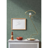2973-90911 Bentley Green Faux Linen Wallpaper