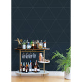 2973-91011 Twilight Black Geometric Wallpaper
