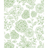 2975-26204 Ada Green Floral Wallpaper