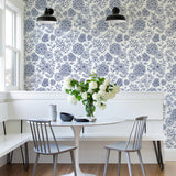 2975-26205 Ada Blue Floral Wallpaper