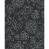 2975-26206 Ada Charcoal Floral Wallpaper