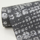 2976-86409 Celeste Silver Circle Grid Wallpaper