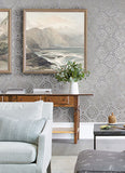 2976-86425 Uma Silver Medallion Wallpaper