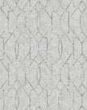2976-86452 Ziva Platinum Metallic Trellis Wallpaper