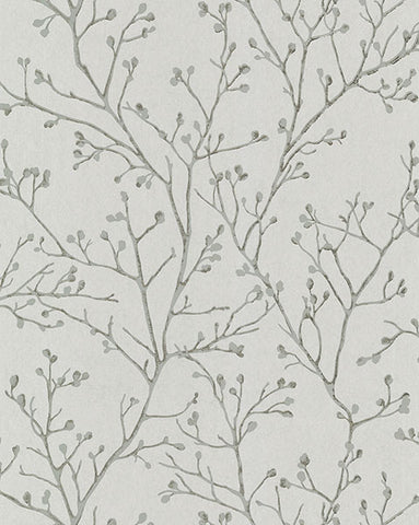 2976-86456 Koura Platinum Branches Wallpaper