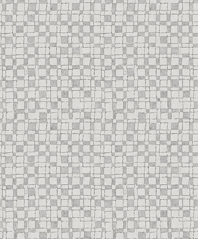 2976-86532 Sarni Platinum Grid Wallpaper