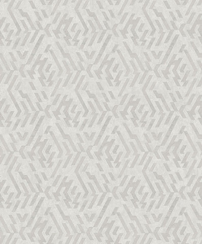 2976-86536 Kila Platinum Geometric Wallpaper