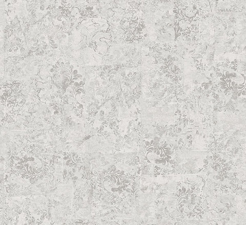 2976-86558 Eisen Silver Abstract Botanical Wallpaper